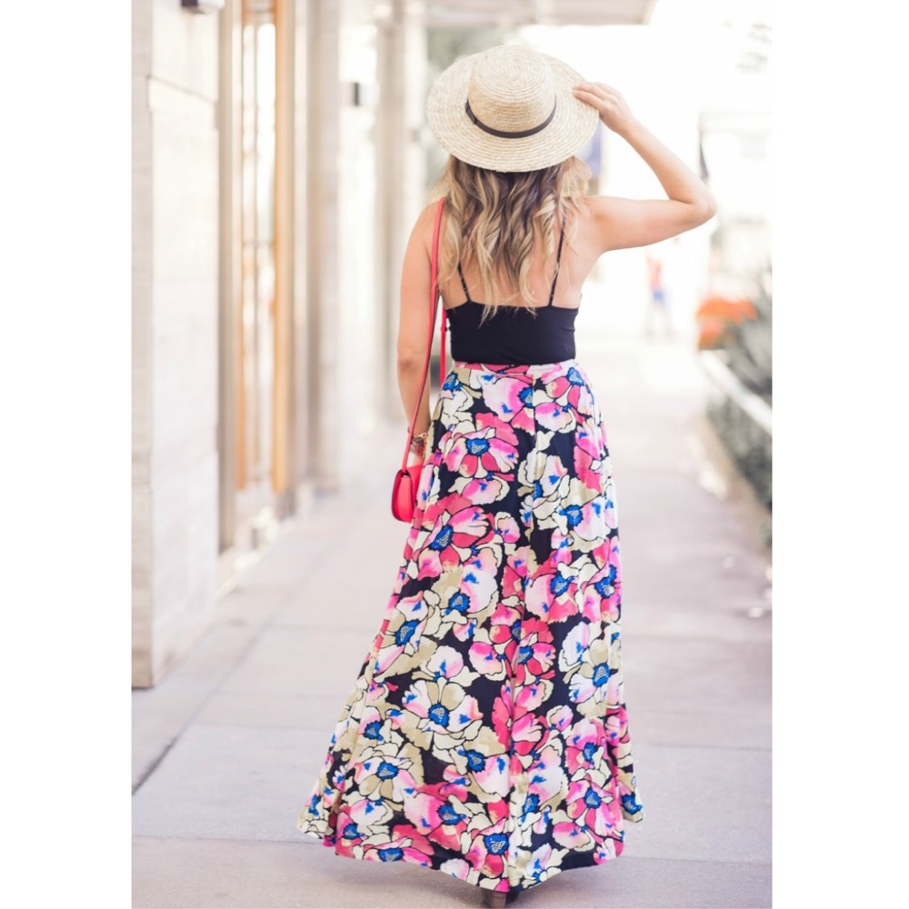 Free People Hot Tropics Maxi Skirt in Multicolor Floral Print Size 0 - Picture 2 of 16